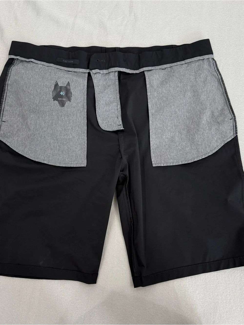 Greyson Montauk Black Shorts Men Sz 40 Chino Performance Stretch Golf 10” in